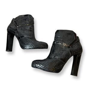 Pierre Hardy snakeskin boots black sz 39.5